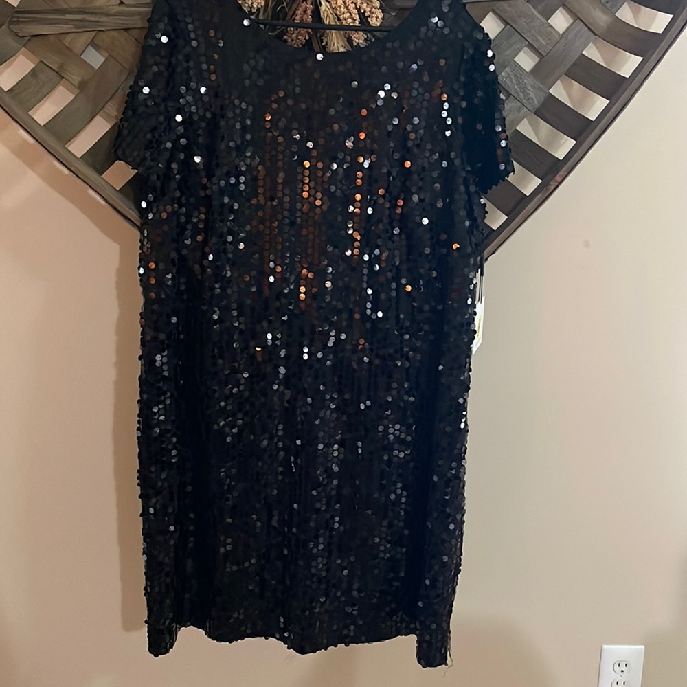 Calvin Klein Black Sequin Dress Size 22W
